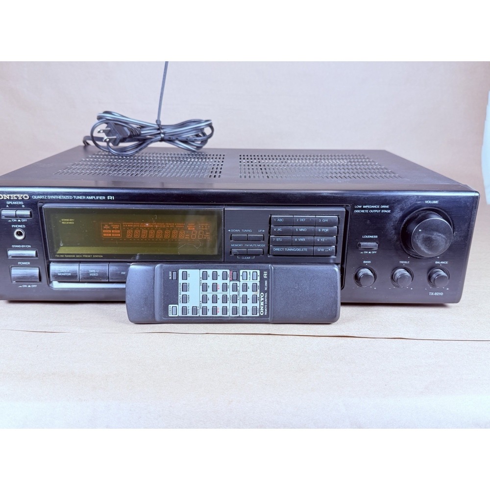 Onkyo TX-8210 Stereo Receiver Bundle AM/FM Phono Amplifier W/ Remote